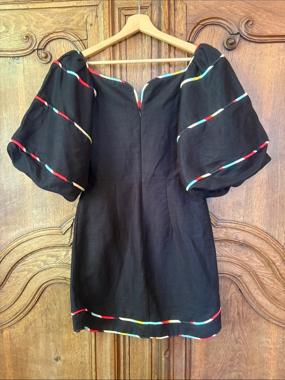 FARM Rio Black Colored Stripes Mini-Dress - Picture 13 of 16